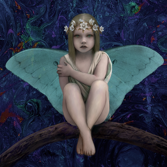 Psykhe / Artist ENZE  epoxy on oil painteing